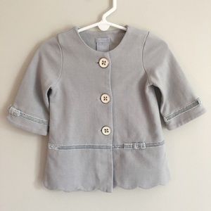 Tahari Baby Grey Coat - Size 18m